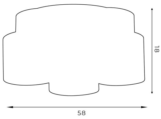 Felületre szerelhető csillár ARDEN 5xE27/60W/230V lila/arany