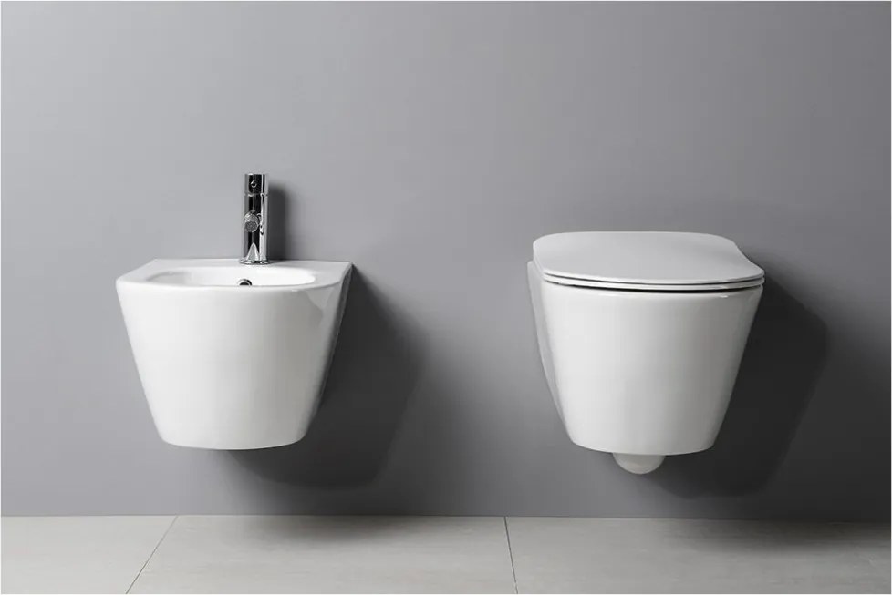 Sanovit AVVA fali WC - rimless - perem nélküli - rejtett rögzítésű - 53 cm