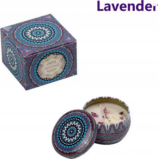 Levendula Scented Candle– Szójaviasz illatgyertya levendula illattal