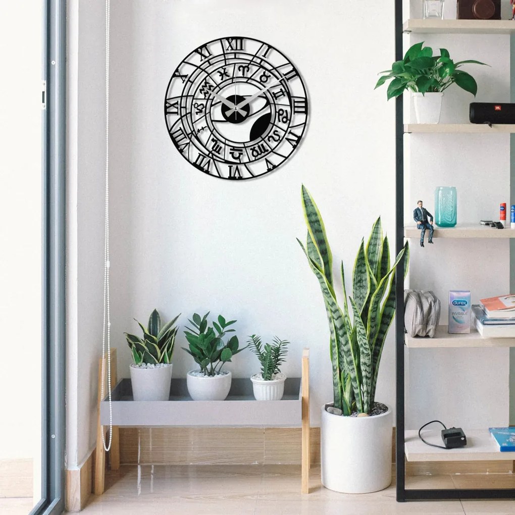 Enzoclock fém falióra, 48×48 cm – S025