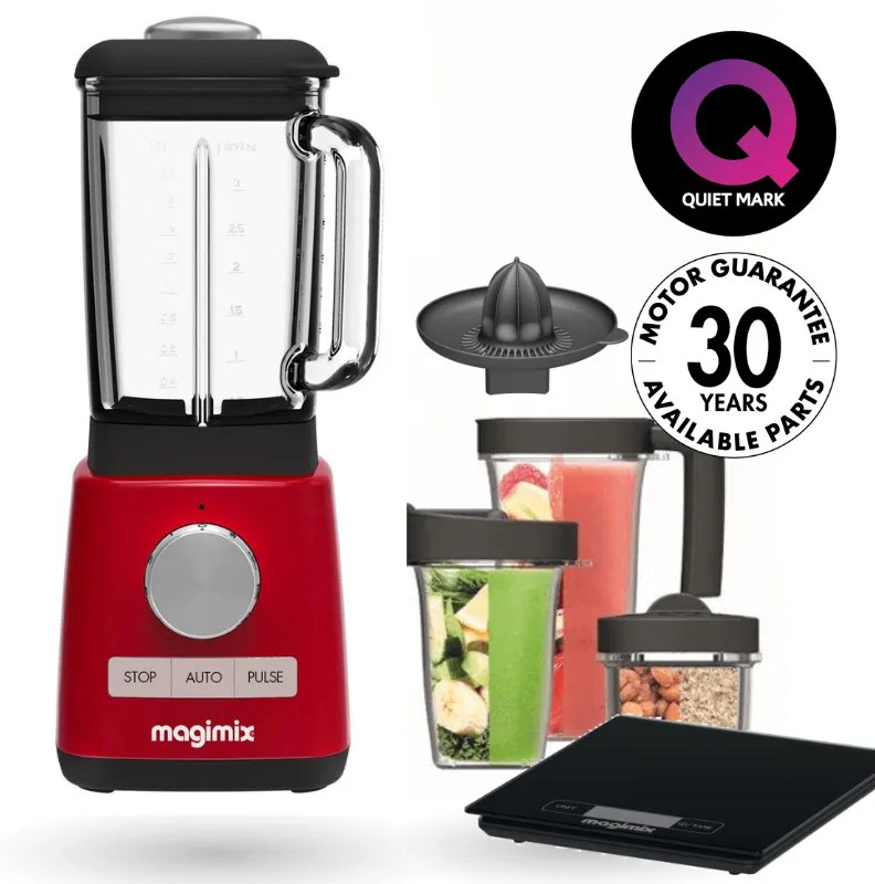 Magimix® POWER BLENDER 4 turmixgép piros, Premium csomag