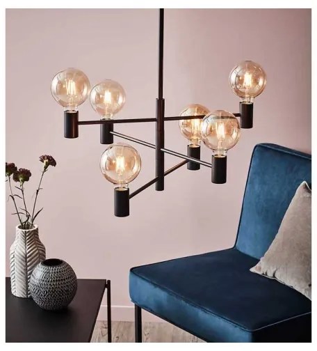 Markslöjd 107281 - Csillár zsinóron CAPITAL 6xE27/60W/230V