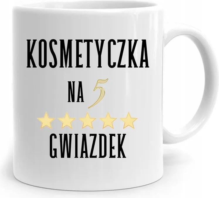 Ajándék Bögre Kozmetikusnak Ötcsillagos Nyomtatott Fényképpel