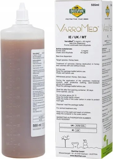 Varromed gyógyszer a varroa hatékony leküzdésére Otc palack 555 ml