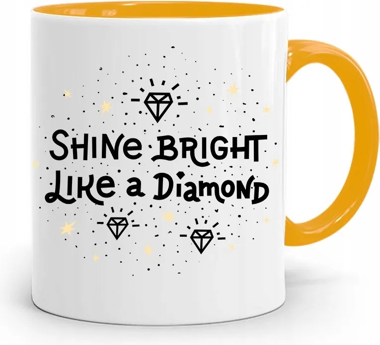 Ékszerésznek Sárga Shine Bright Bögre fényképes nyomtatással