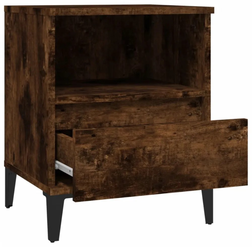 füstös tölgy színű éjjeliszekrény 40x35x50 cm