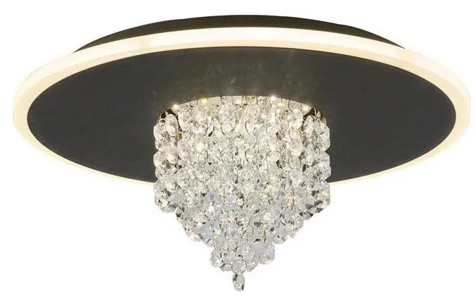 Searchlight 21126-32BK - DELUGE LED dimmelhető mennyezeti lámpa 20W/230V Ø 31,5 cm fekete