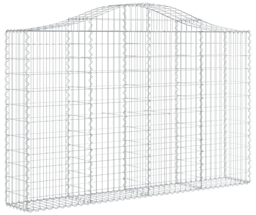 íves horganyzott vas gabion kosár 200x30x120/140 cm