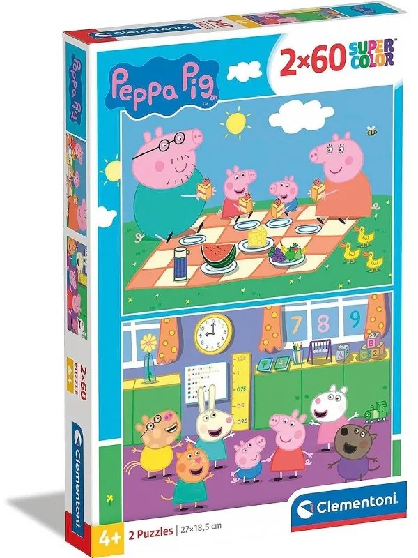 Gyermek puzzle - Peppa Pig III. - 2x60 db-os készlet