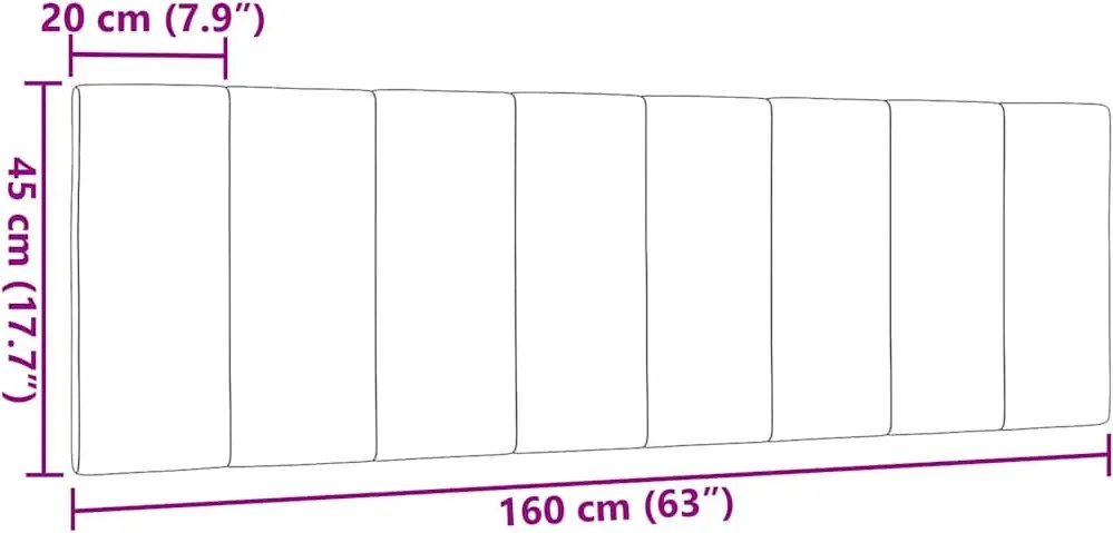 sötétszürke szövet fejtámla párna Hanko 160 cm