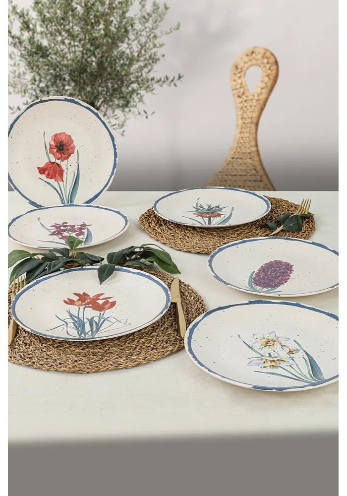 6 db-os kerámia szervírozó tányér szett, ø 25 cm - My Ceramic