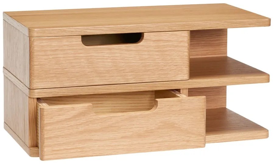 Natúr színű függő éjjeliszekrény tölgyfa dekorral Öppen – Hübsch