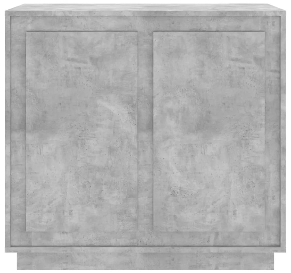 betonszürke szerelt fa tálalószekrény 80 x 34 x 75 cm