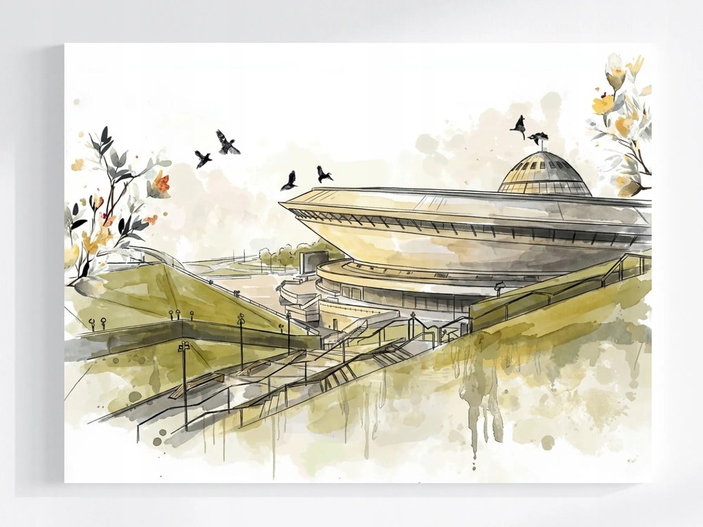 Vászonkép Canvas Város Szilézia Katowice Csarnok Csészealj Műemlék 100x75