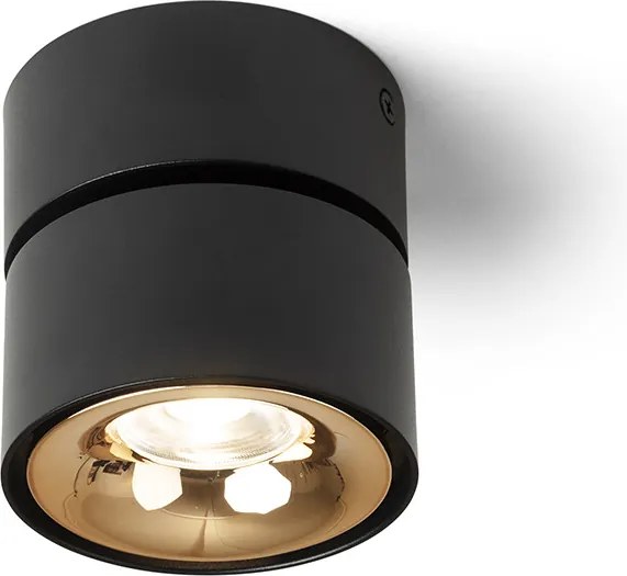 RENDL ALBANO felületre szerelhető fekete/aranysárga 230V LED 5W 24° 3000K