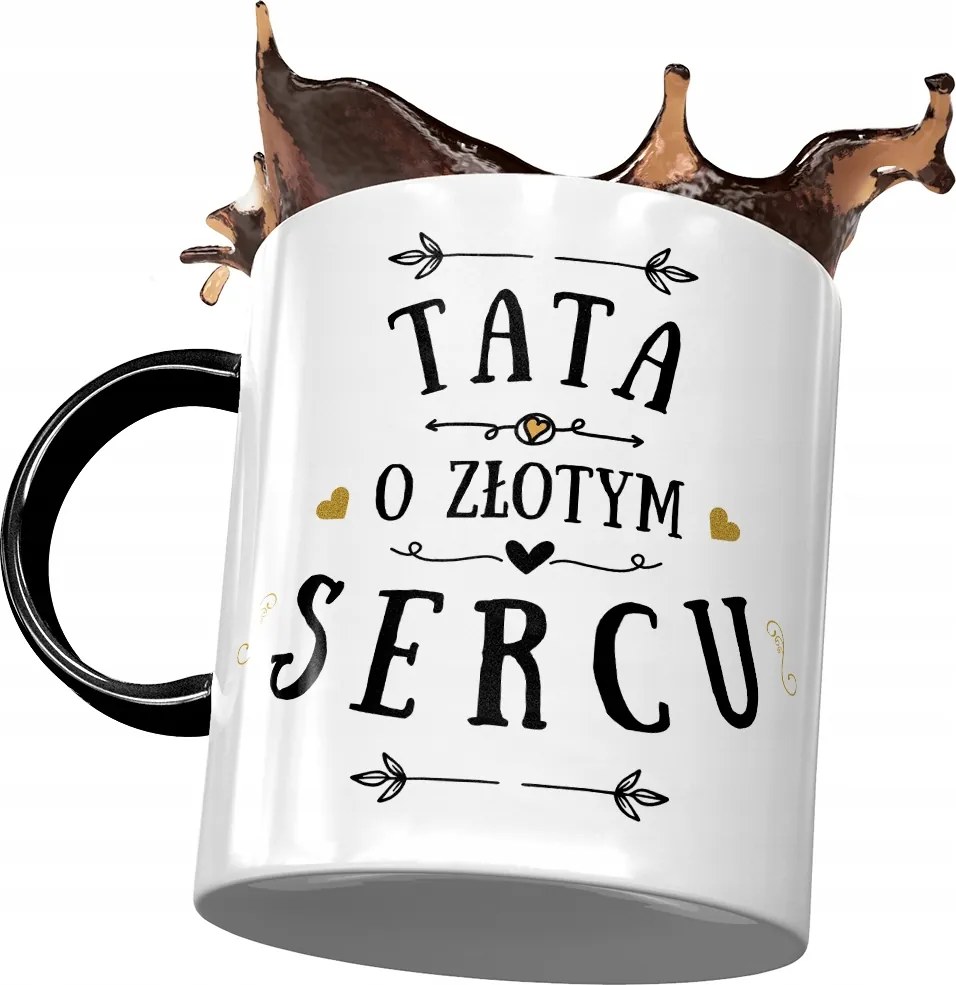 Fekete Bögre Apák Napjára Ajándék Nyomtatott Fotóval