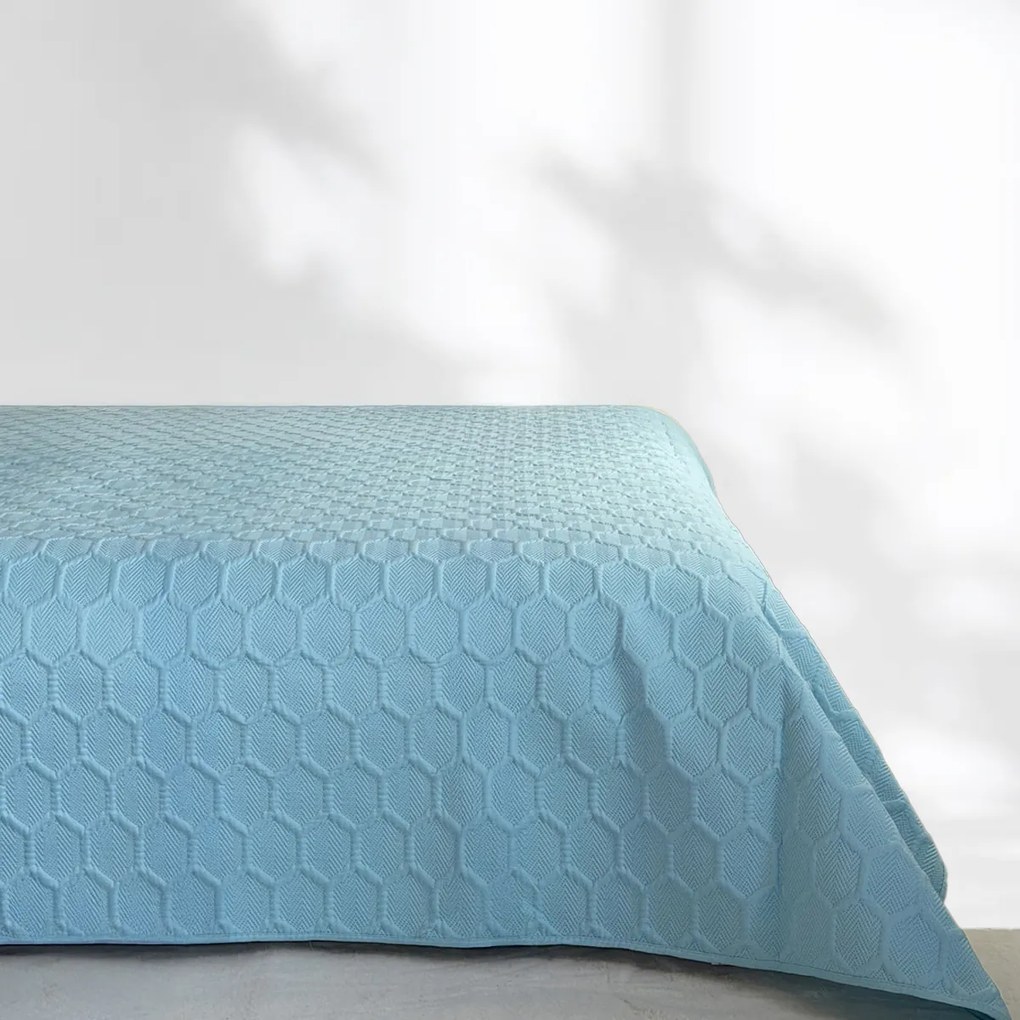 Kétoldalas Ágytakaró Parla 3D Kapa Pléd Világos Kék 180x220 cm