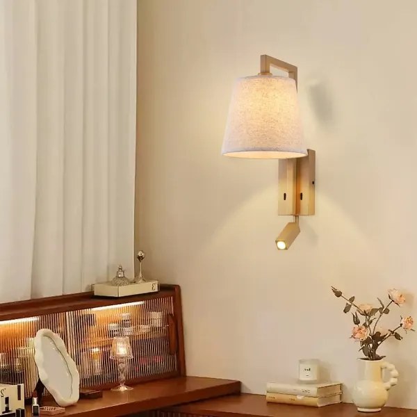 Brilagi - LED Fali lámpa RAYA 1xE14/40W/230V + LED/3W len/bézs