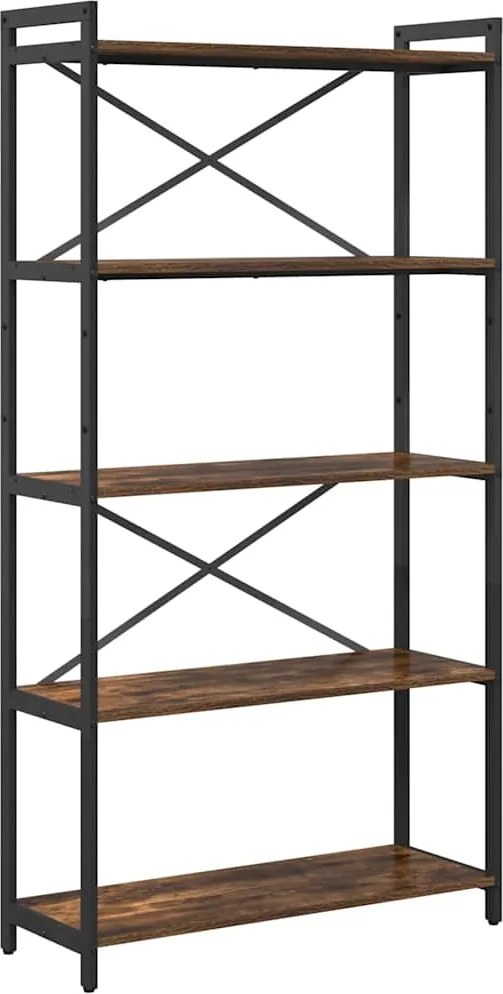 vidaXL Könyvespolc Füstölt tölgy 80 x 30 x 155 cm Faanyag
