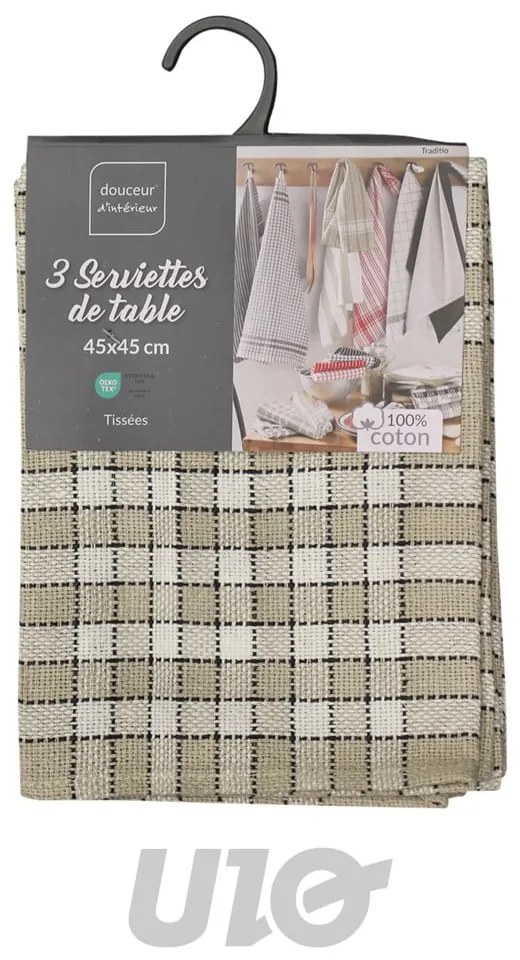 Textil szalvéta szett 3 db-os Traditio – douceur d'intérieur