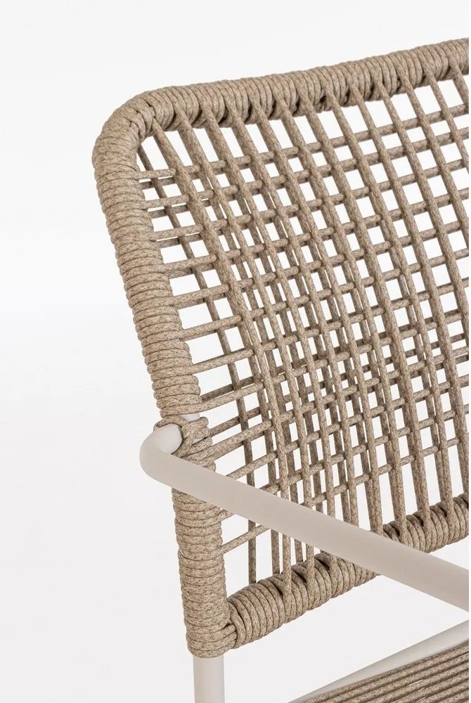 Bézs-natúr színű fém kerti szék Jable – Bizzotto