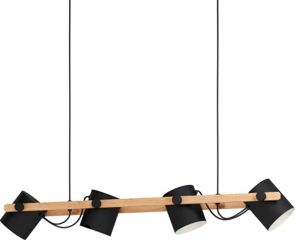 Eglo 43424 - Csillár zsinóron HORNWOOD 4xE27/28W/230V