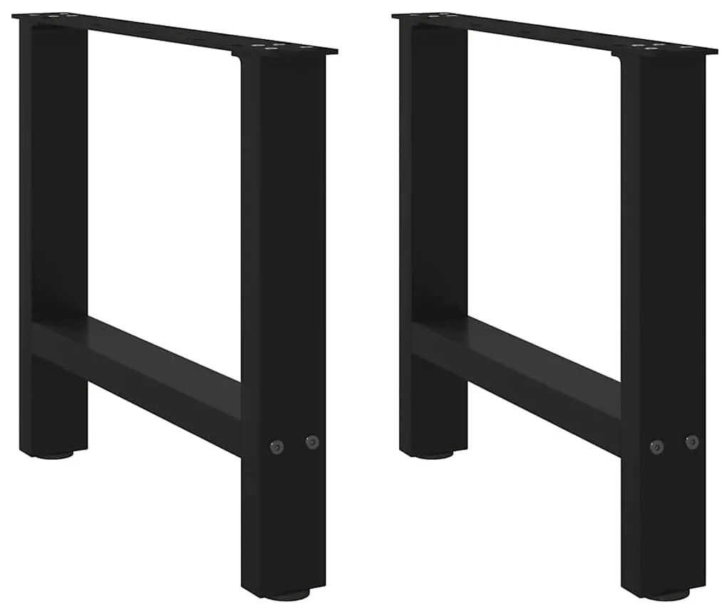 2 db fekete acél dohányzóasztal láb 60 x (42-43) cm