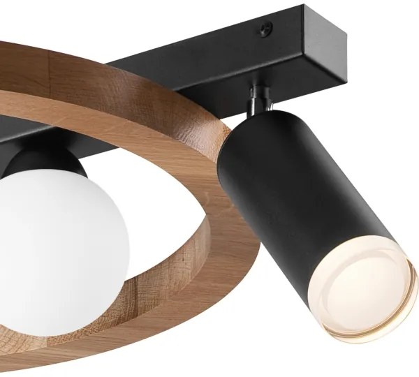 Csillár zsinóron OTIS 2xG9/5W/230V + 2xE27/15W/230V tölgy