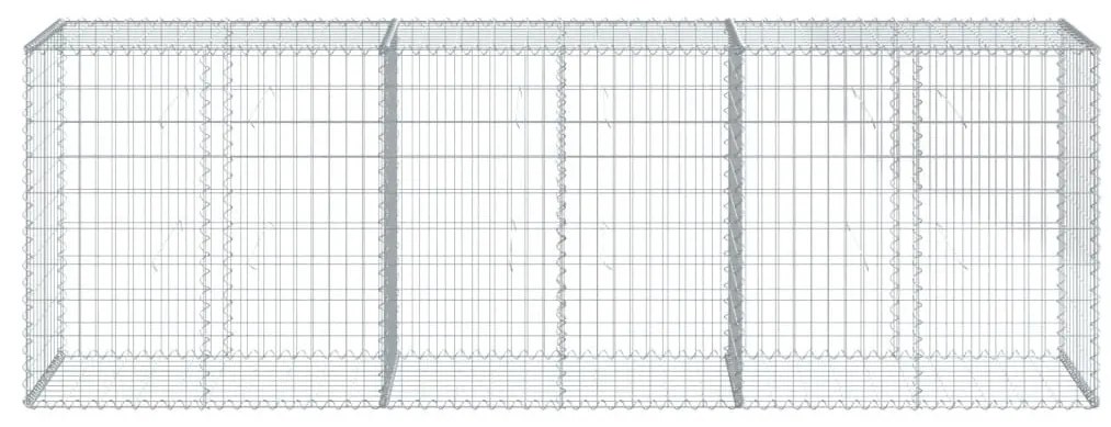 horganyzott vas gabion kosár fedéllel 300 x 50 x 100 cm