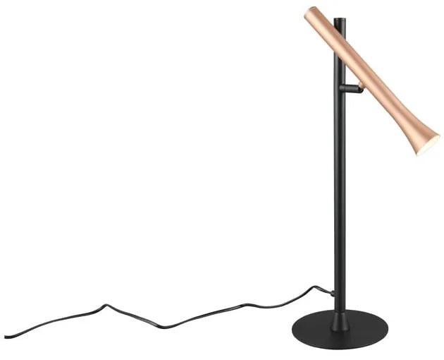Fekete-aranyszínű LED asztali lámpa fém búrával (magasság 53 cm) Fiato – Trio