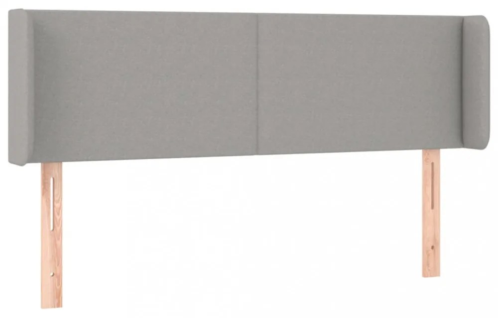 világosszürke szövet LED-es fejtámla 147 x 16 x 78/88 cm