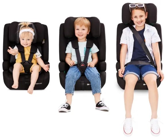 KINDERKRAFT - Autósülés SAFETY FIX 2 i-Méret (76-150 cm) fekete