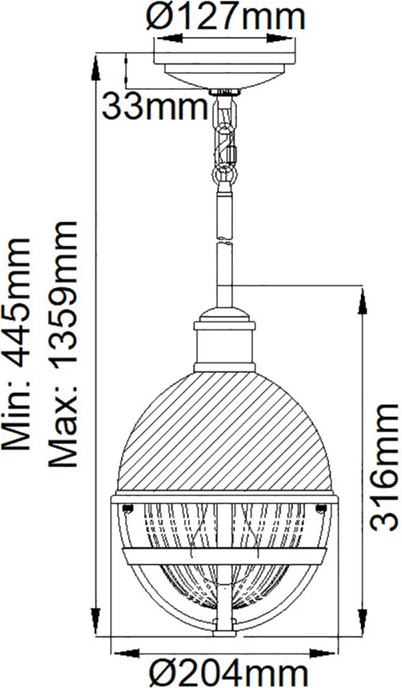 Quintiesse TOLLIS QN-TOLLIS-MP-BN Függőlámpa 1x40W/E27
