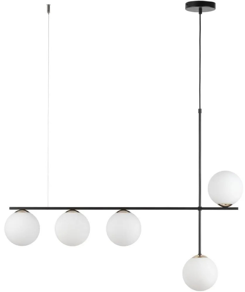 Csillár zsinóron SILIA 5xG9/12W/230V fekete