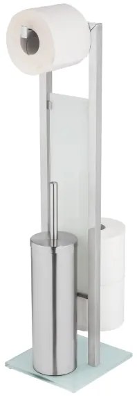 WENKO 25399100 - WC-kefe RIVALTA 18x70 cm ezüst/fehér/fekete