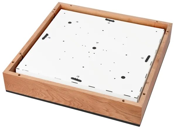 Mennyezeti lámpa OAK SQUARE 4xE27/15W/230V 48x48 cm tölgy/fekete