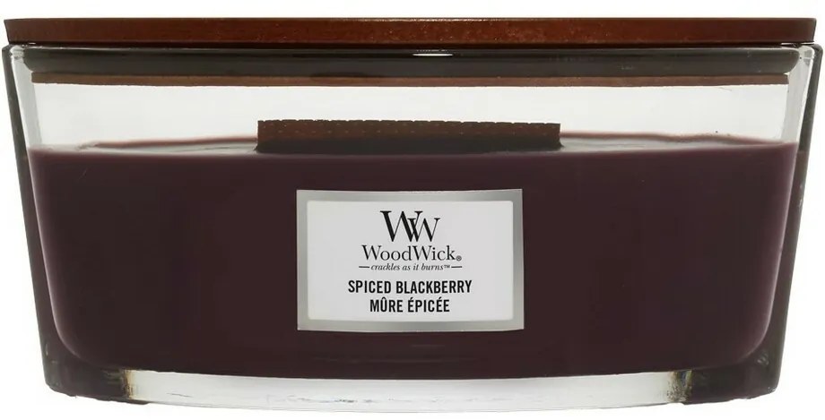 WoodWick illatos gyertya hajó Spiced Blackberry,453 g