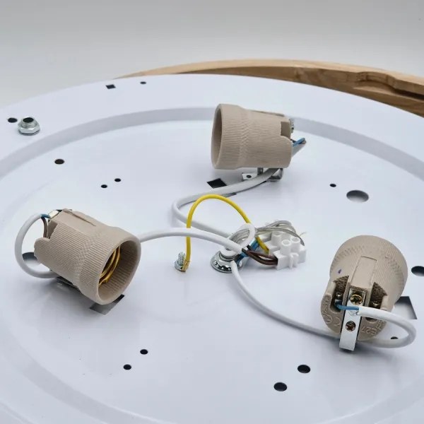 OAK függeszték 3xE27/60W/230V tölgy, átmérő 47,5 cm