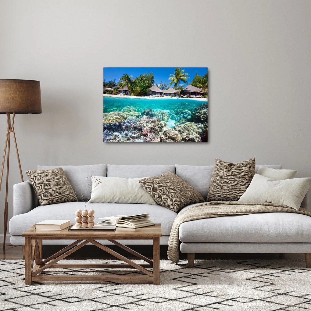 Tengerpart a trópusi szigeten képe (70x50 cm)