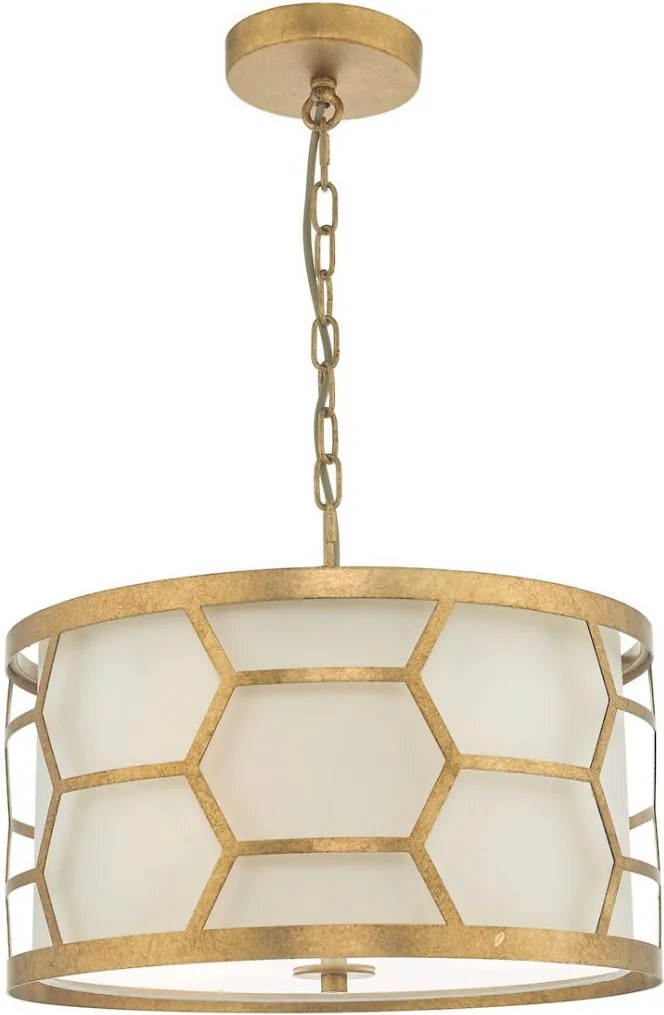 DAR LIGHTING EPS0312 EPSTEIN Klasszikus Függesztett Lámpa Elefántcsont, Ivory, Arany E27 IP20