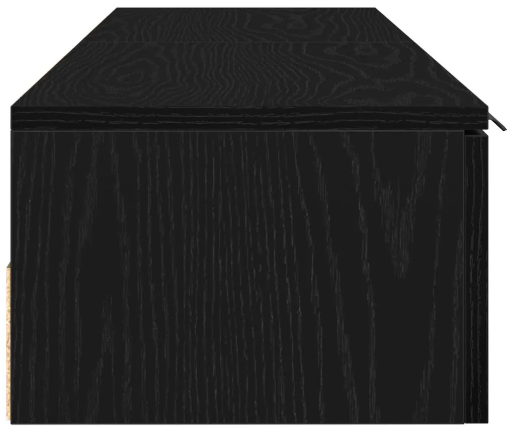 Fali Szekrények 2 db Fekete tölgy 68x30x20 cm Mérnöki Fa