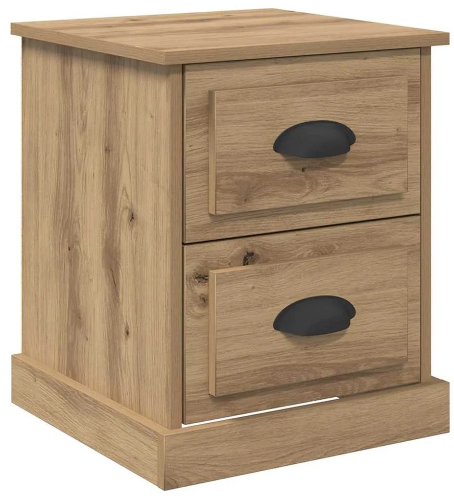 Éjjeliszekrény 2 pcs kézműves tölgy 39 x 39 x 47.5 cm Faanyag