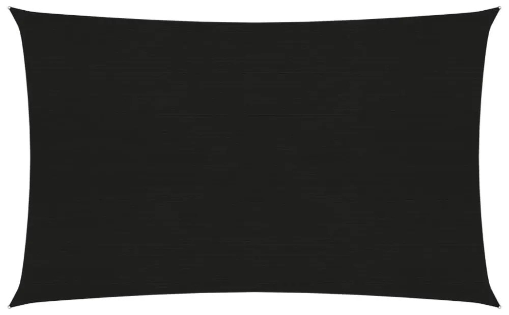 fekete HDPE napvitorla 160 g/m² 2 x 4,5 m