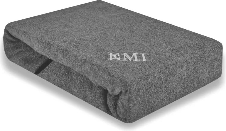 EMI szürke frottír gumis lepedő, 90x200-as lap