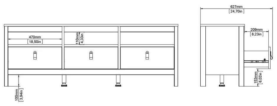 Szürkésbézs TV-állvány 151x54x38 cm Madrid – Tvilum