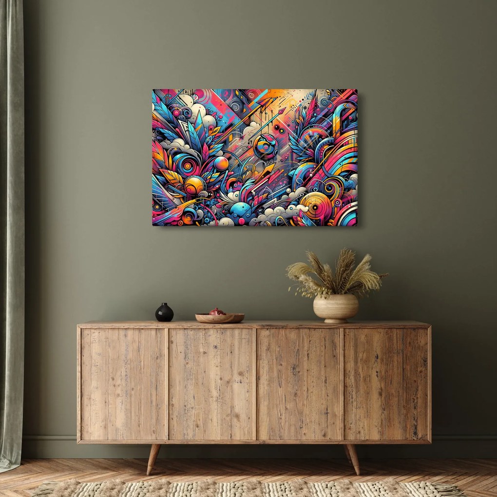 Kép - Színes graffiti (90x60 cm)
