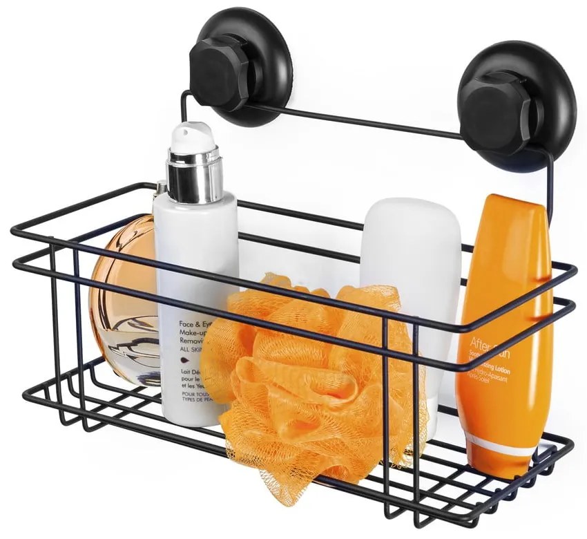 Bestlock Black All Purpose Holder fekete öntapadós fürdőszobai polc, 30 x 20,5 cm - Compactor