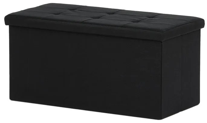 Tárolós Puff, Fekete Szövet. TAB-462 BK2