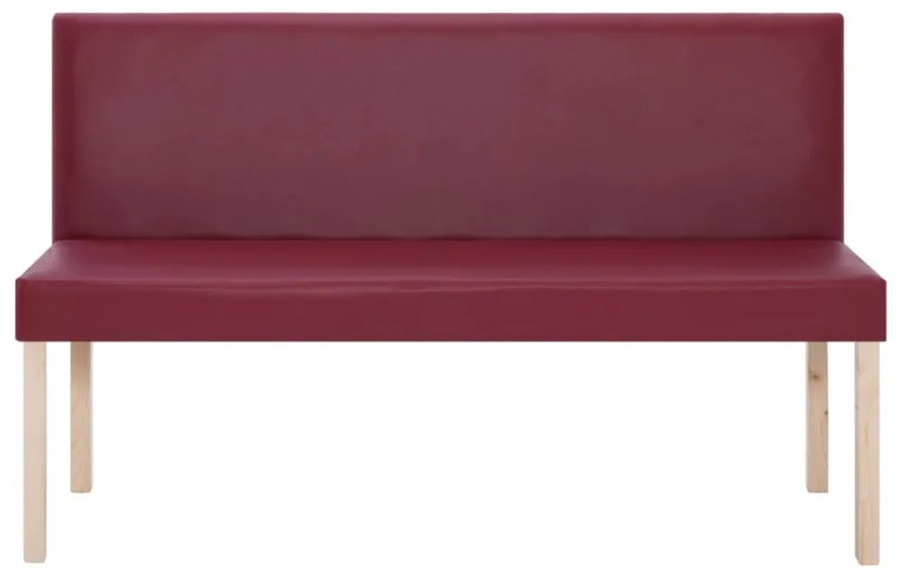 vörösbor színű műbőr pad 139,5 cm