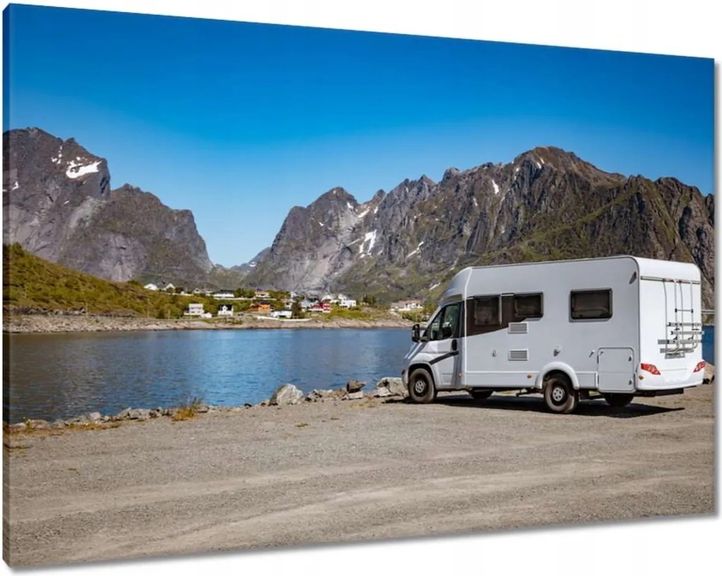 Vászonkép 100x70 Utazás lakóautóval Norvégia